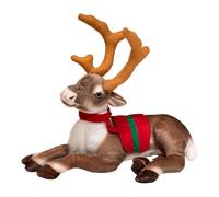 LfrXtra Simulation Cerf Poupée en Peluche avec Un Design Réaliste Compagnon Animaux en Jouet pour De Noël Approvisionnement PP Coton Rempli Cerf