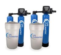 LFS CLEANTEC IWD 10000 Double adoucisseur pour 20 à 30 personnes, eau douce en continu sans pause de régénération, jusqu'à 6,1 m³/h, kit de raccordement inclus