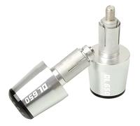 LFSKIUDS pour Suzuki DL650 DL 650 V-Strom Moto Guidon Extrémité Guidon Poignées Extrémités Curseurs Bouchon Bouchon Curseur Contrepoids Couverture Accessoires de poignée (Couleur : Argent)