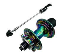 LFSPHQEC Mountain Road Bike Rear Hub 24/28/32/36 Hole 5 Bearings 6 Pawls 120 Click Disc Brake Quick Release(QR) HG for 7/8/9/10/11/12 Speed Cassette(Iridescent 36 Holes Quick-Release)
