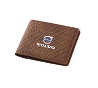 LFUPING Sac de Carte de Titulaire de Permis de Conduire pour Volvo EC40 2025, Porte-Cartes de Crédit Etui à Cartes Bancaires Portefeuille Homme,Brown