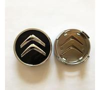 LFWCZS Auto Cache Moyeux pour Citroen C3 Pluriel,4 Pièces 60mm Capuchons De Centre avec Logo Moyeu Roue Bouchon Enjoliveur Jante Centre D'emblème Voiture Accessoires Décoration,Black