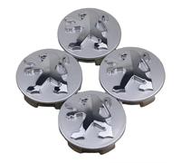LFWCZS Auto Cache Moyeux pour Peugeot 206 CC,4 Pièces Capuchons De Centre avec Logo Moyeu Roue Bouchon Enjoliveur Jante Centre D'emblème Voiture Accessoires Décoration,Silver