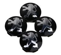 LFWCZS Auto Cache Moyeux pour Peugeot 807,4 Pièces Capuchons De Centre avec Logo Moyeu Roue Bouchon Enjoliveur Jante Centre D'emblème Voiture Accessoires Décoration,Black