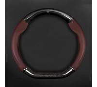 LFWCZS Couvre Volant Voiture pour Citroen C4 Cactus,Cuir élastique Volant Antidérapant pour Véhicules Protège-Volant pour Auto Respirant Souple Accessoires Auto Decoration Interieur,D-Type-Red