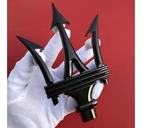 LFWCZS Embleme Rechange Avant Arrière pour Maserati Quattroporte 2016-2025,Noir Grille Coffre Logo Autocollant Insigne Porte hayon Lettre 3D Métal Personnalisé Tuning Accessoires Voiture