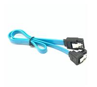 LFWZRY Lot de 10 câbles de données SATA III 6 Gbit/s avec verrou de verrouillage pour disque dur SATA, SSD, lecteur CD, graveur CD Bleu et noir ; 40 cm