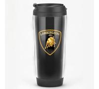LFXLDS Mug Isotherme pour Lamborghini Urus,avec Logo Embleme Acier Inoxydable Thermos Tasse à Café Voyage avec Couvercle Etanche Voiture Cadeau Voiture pour Hommes Femmes,Black