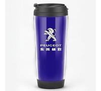 LFXLDS Mug Isotherme pour Peugeot 208,avec Logo Embleme Acier Inoxydable Thermos Tasse à Café Voyage avec Couvercle Etanche Voiture Cadeau Voiture pour Hommes Femmes,Blue