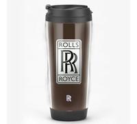LFXLDS Mug Isotherme pour Rolls-Royce Phantom Drophead Coupe,avec Logo Embleme Acier Inoxydable Thermos Tasse à Café Voyage avec Couvercle Etanche Voiture Cadeau Voiture pour Hommes Femmes,Brown