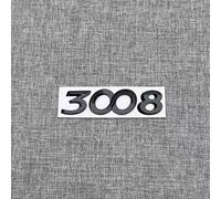 LFXLDS pour Peugeot 3008 2009 2010 2011 2012 2013 Embleme Logo Coffre Arrière,Noir 3D Lion Lettres Numéros Insigne Autocollant Stickers Badge Métal ABS Rechange Styling Voiture Accessoires