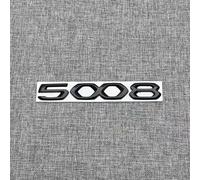 LFXLDS pour Peugeot 5008 2020 2021 2022 2023 2024 Embleme Logo Coffre Arrière,Noir 3D Lion Lettres Numéros Insigne Autocollant Stickers Badge Métal ABS Rechange Styling Voiture Accessoires
