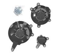 LFYEQZ Moto Moteur Protections Housses pour K&awasaki pour ER6N pour ER6F 2006-2016 Embrayage Pulse Cache Protection Boîtier Moto Moteur Carter Protection Housse(Carbon Fiber Texture)