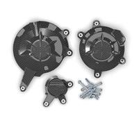 LFYEQZ pour K&awasaki pour ER-6N pour ER-6F 2006 2007 2008-2016 Moto Moteur Protection Carénage Embrayage Pulse Protection Kit Moto Moteur Carter Protection Housse(1 Set-CF)