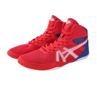 Lfzhjzc Chaussures De Lutte Professionnelle, Chaussures De Boxe De Sport De Combat, Chaussures D'entraînement De Musculation Unisexes, Légères Et Antidérapantes (Color : Red, Size : 43 EU)