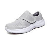 Lfzhjzc Chaussures diabétiques pour Femmes, réglables et Respirantes, Chaussures diabétiques pour Femmes, Soutien de la voûte Plantaire, Chaussures pour œdèmes pour Pieds gonflés(Gray,36 EU)