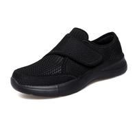 Lfzhjzc Chaussures diabétiques pour Femmes, réglables et Respirantes, Chaussures diabétiques pour Femmes, Soutien de la voûte Plantaire, Chaussures pour œdèmes pour Pieds gonflés(Black,42 EU)