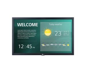 LG 22SM3G-B affichage de messages Panneau plat de signalisation numérique 54,6 cm (21.5") IPS Wifi 250 cd/m² Full HD Noir Intégré dans le processeur 16/7