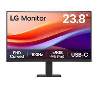 LG Moniteur 24U421A - incurvé FHD 1080p VA 24", 100 Hz, 5 ms, écran d'ordinateur de bureau, sans scintillement et mode lecteur, USB-C, HDMI, noir mat