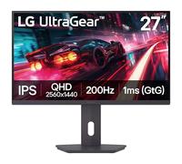 LG 27G610A-B Ultragear QHD 27" (2560x1440) IPS Moniteur Gaming, 200Hz, 1ms, AMD FreeSync Premium, VESA DisplayHDR 400, HDMI, DisplayPort, Inclinaison/Hauteur/Pivotant/Pivotant, Noir