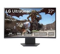 LG 27GS60QC-B Ultragear 27" QHD (2560 x 1440) 180 Hz 1ms 1000R AMD FreeSync HDR10 HDMIx2 DisplayPort Design sans Bordure Noir DAS Crosshair FPS Counter Stabilizer - Noir