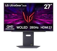 LG 27GX700A-B Ultragear QHD (2560 x 1440) Écran de Jeu OLED, 280 Hz, 0,03 ms, NVIDIA G-Sync, AMD FreeSync Premium Pro, VESA DisplayHDR TrueBlack500, jusqu'à DCI-P3 99,5%, HDMI 2.1, Noir