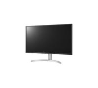 Ecran LED PC LG 32UL750P-W 32" 4K UHD Noir et Blanc Pied argenté, derrière de l'écran blanc G