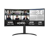 LG 34WR55QK-B Monitor PC 86,4 cm [34] 3440 x 1440 Pixel Wide Quad HD Nero (34IN VA 3440X1440 21:9 5MS - 3000:1 HDMI/DP/USB/DOWNSTRM)