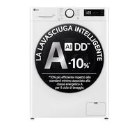 LG D4R5010TSWS machine à laver avec sèche linge Pose libre Charge avant Blanc D