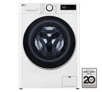 LG AI Direct Drive™ | Moteur Direct Drive™ | Steam™ | Smart Diagnosis™ Lave-linge 9kg, Blanc, A, Grand volume tambour garanti 10 ans - F94R50WHS
