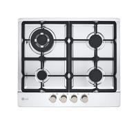 LG CBGZ2414S Table de Cuisson en Acier Inoxydable 60CM 4 Feux Grilles En Fonte