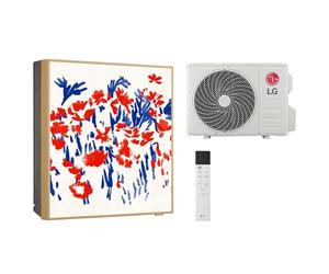 LG Climatiseur Mono Split ArtCool Gallery Photo A12GA1, Clim Mural 12 000 Btu avec Pompe à Chaleur, Panneau Frontal Personnalisable, WiFi