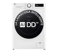 LG D4R5010TSWS machine à laver avec sèche linge Pose libre Charge avant Blanc D