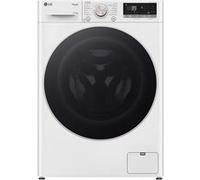 LG D4R7011TSWG machine à laver avec sèche linge Pose libre Charge avant Noir, Blanc D Blanc G