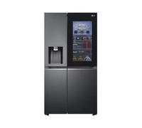 LG Electronics GSXV90MCDE Side-by-Side avec InstaView Door-in-Door | Craft Ice | Distributeur de glace pilée et d'eau | Capacité de 635 litres | Raccordement d'eau fixe | Noir