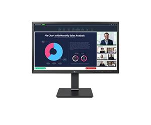 LG Electronics LG 24BP75CP-B Ecran PC Professionnel 24' - Dalle IPS résolution FHD (1920x1080), 5ms GtG 75Hz, Pied avec réglages Multiples, Haut-parleurs, Webcam (2MP) et Micro intégrés, USB-C (65W)