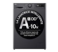 LG F4R5011TSMB machine à laver Charge avant 11 kg 1400 tr/min Noir