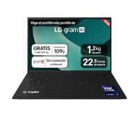LG gram 16ZD90T.AX88B - Ordinateur portable 16", Intel Core Ultra7 255H, 32 Go RAM, 1 To SSD, écran IPS antireflet (2560 x 1600), 1 199 g, 22,5 h d'autonomie, Free OS, noir