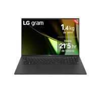 LG gram 17Z90S-G.AA79B Ordinateur portable ultraléger 17" Dalle IPS, Intel Core Ultra 7, RAM 16 Go, SSD 1 To, 1,350 g, batterie jusqu'à 21,5 heures, W11 Home, blanc, clavier QWERTY espagnol