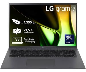 LG Gram 17Z90S-G Intel Core Ultra 7 155H Ordinateur portable 43,2 cm (17 ) WQXGA 32 Go LPDDR5x-SDRAM 2 To SSD Wi-Fi 6E (802.11ax) Windows 11 Home Gris