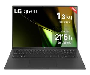 LG Gram 17Z90S Intel Core Ultra 7 155H Ordinateur portable 43,2 cm (17 ) WQXGA 16 Go LPDDR5-SDRAM 512 Go SSD Wi-Fi 6E (802.11ax) Windows 11 Home Espagnole Noir
