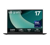 LG Gram 17Z90T-G.AA78A1 laptop Intel Core Ultra 7 255H Ultraportable 43,2 cm (17 ) 2.5K 16 Go LPDDR5x-SDRAM 1 To SSD Wi-Fi 7 (802.11be) Windows 11 Home Noir