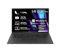 LG gram Pro Ordinateur portable, 17", Intel Core Ultra7, 1299 g, 16 Go de RAM, double SSD de 1 To, autonomie de la batterie 23,5 h, panneau IPS, écran anti-reflet, Win 11 Home, 2024, noir