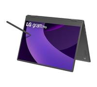 LG gram Pro Ordinateur portable léger 2 en 1 de 16'', édition Intel Evo alimenté par processeur Intel Core Ultra7 255H, Windows 11 Home, 32 Go de RAM, SSD de 2 To, noir obsidienne