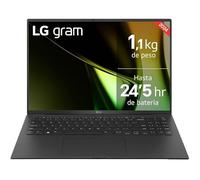 LG Gram16Z90T-G.AA78B Ordinateur portable 16" WQXGA IPS Intel Core Ultra7, 16 Go de RAM, SSD 1 To, 1,199 g, antireflet, batterie jusqu'à 22,5 h, Windows 11, Noir