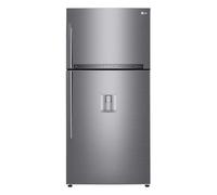 LG GTF916PZPED Réfrigérateur à double porte, Classe E, 592l, Connectivité Wi-fi avec App Thinq, Door Cooling, Gestion de l'humidité, Réfrigérateur avec distributeur d'eau, Inox