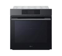 LG InstaView WSED7665B Four encastrable à vapeur 76L, 300°C, écran tactile 4,3", Air Fry, Sous Vide, Mode Pizza, Nettoyage EasyClean, Pyrolyse, Wi-Fi, Charnières amorties, Noir