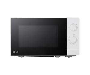 LG MS2082H - Micro-ondes Solo - 20 L, 700 W - Facile à utiliser - 5 niveaux de puissance, double bouton rotatif, éclairage LED - Blanc