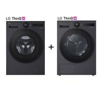 LG Pack Lave-linge 11 kg Molette avec écran LCD intégré AI DD™ + Sèche linge 9 kg Molette écran LCD - F14X76BSTA.RH9X76B