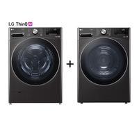 LG F20P12BST machine à laver chargement frontal 20 kg 1000 tr/min Noir, Acier